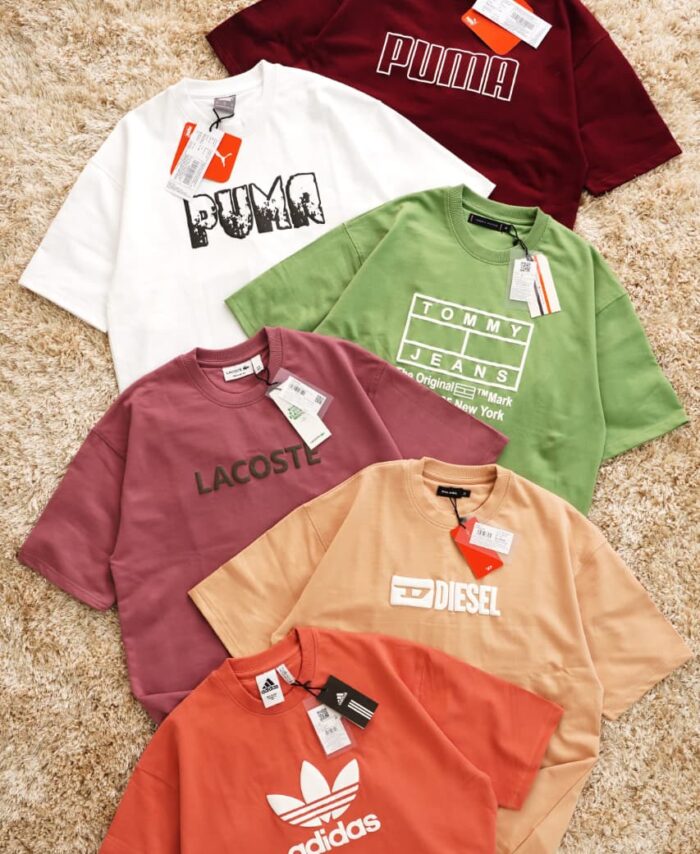 MULTI BRAND HD PRINTED COTTON DROP SHOULDER T-SHIRT