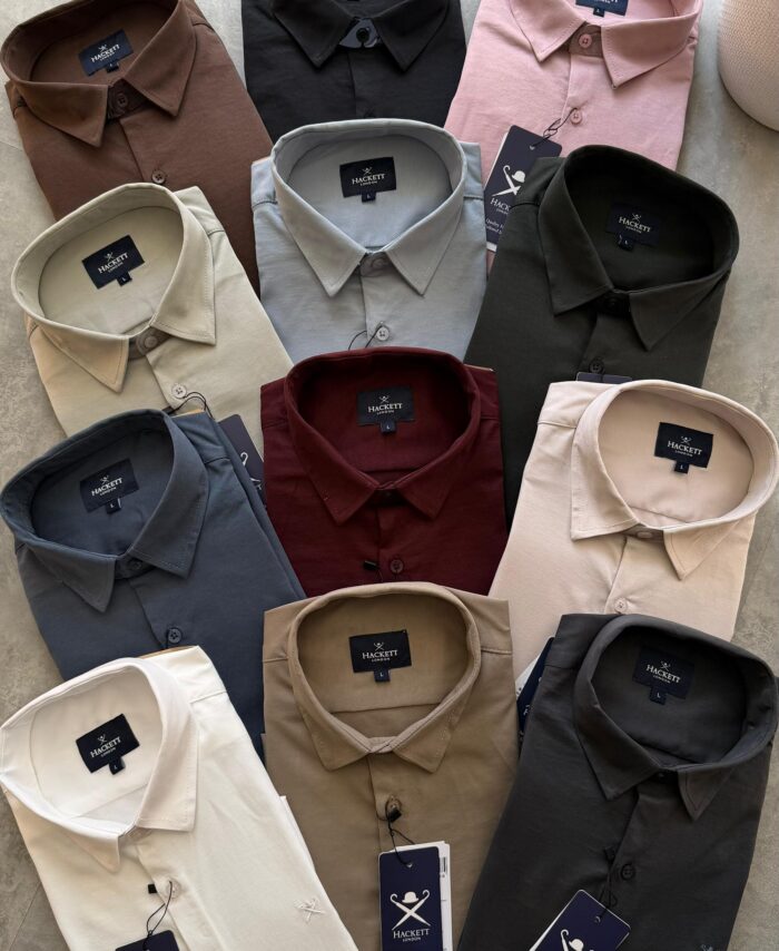 Branded HKT Premium Oxford Cotton Plain Shirts Full Sleeve