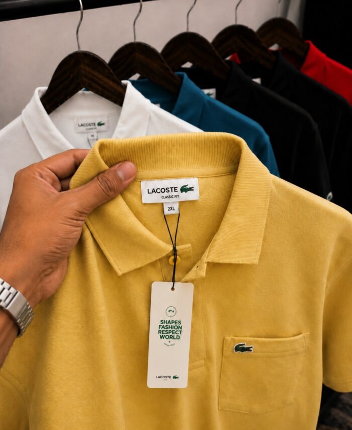 Branded LAC Cotton Polo T-shirt with Pocket [Plus Size]
