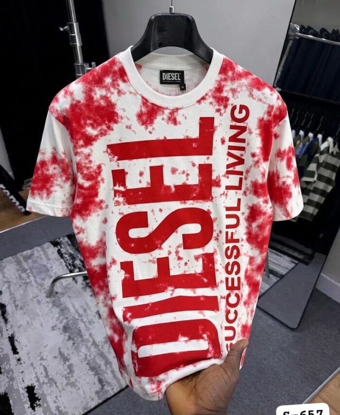 BRANDED DIESL COTTON OVER SIZED T-SHIRT HALF SLEEVE