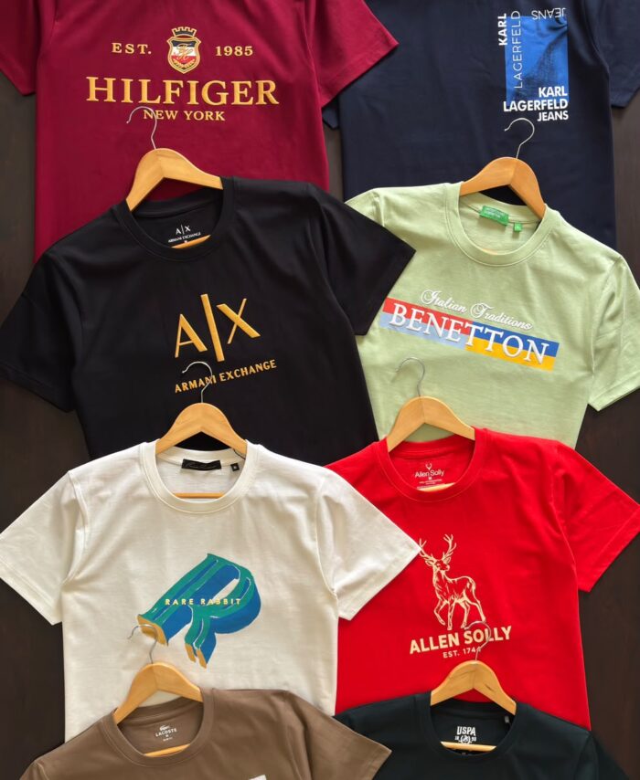 Mix Brand Premium Cotton Printed Round neck T-Shirt