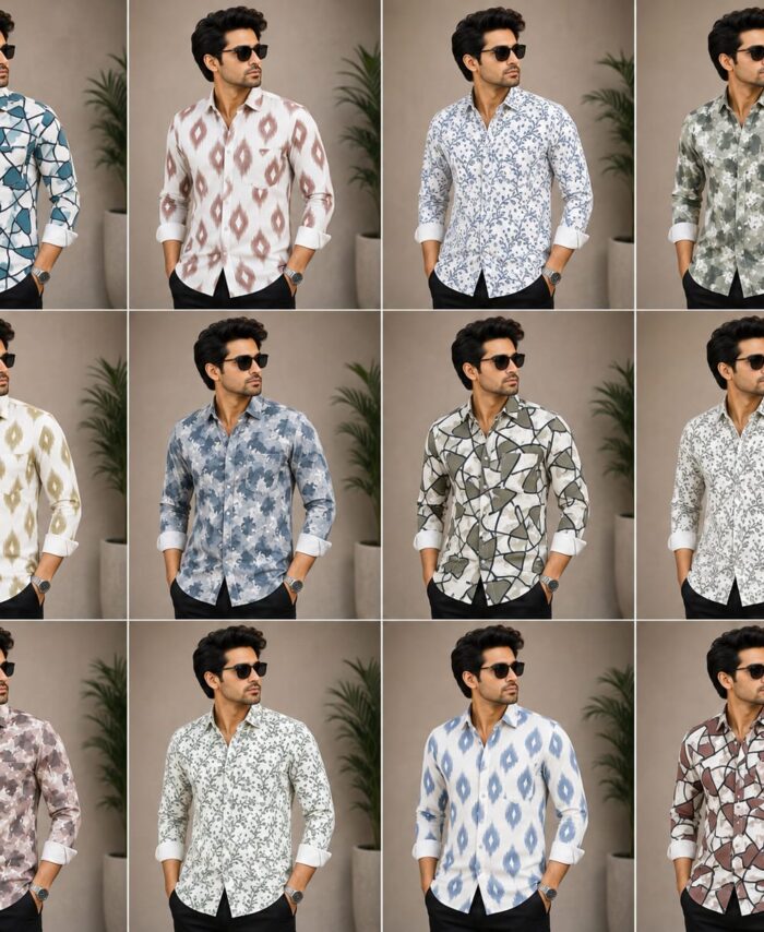 ROARING LION Premium Cotton All Over Printed Shirts Full Sleeve (ORIGINAL)