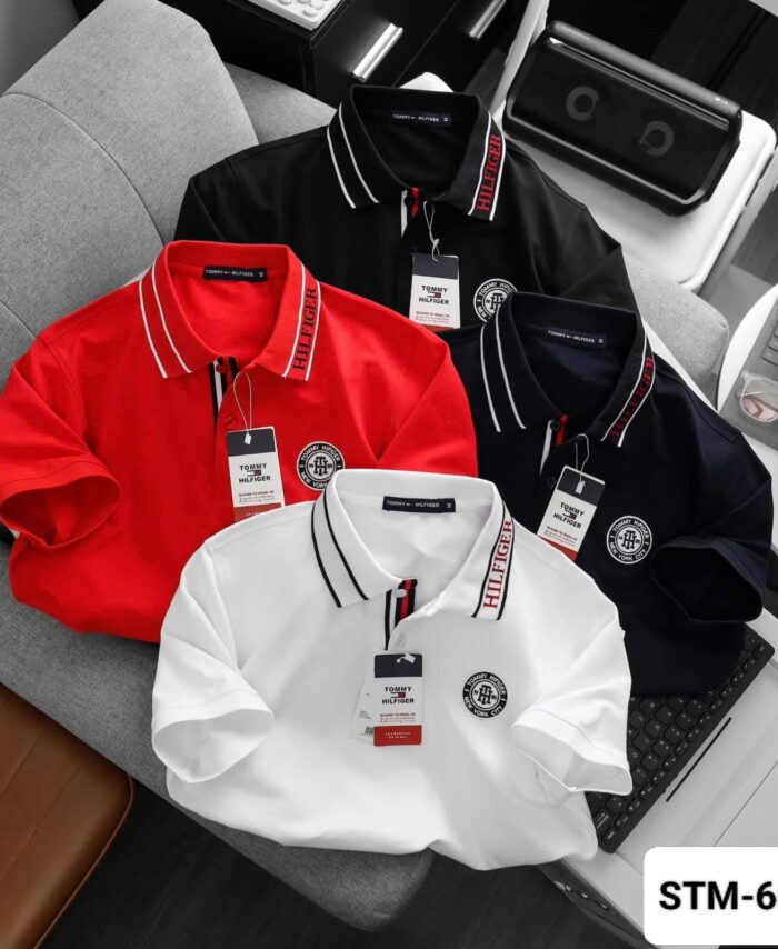 Branded TMY Cotton Placket Polo T-Shirt