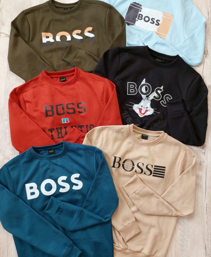 Brand BOSS Cotton Loop Knit Sweatshirt Full Sleeve