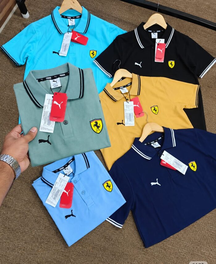 Premium Quality PMA FERRARI Sports Polo T-shirt