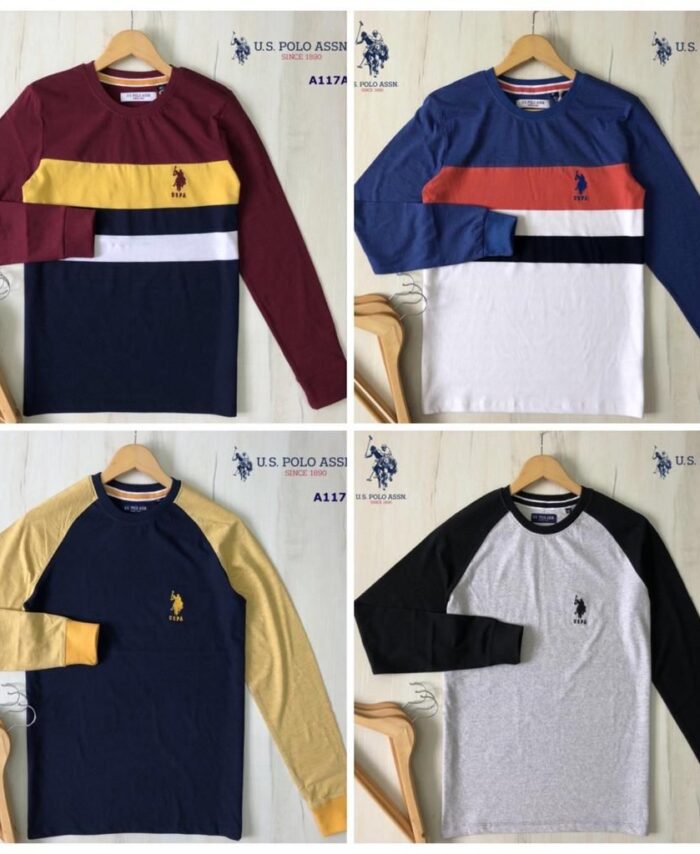USPA Cotton Cut & Sew Roundneck Full sleeve T-Shirt