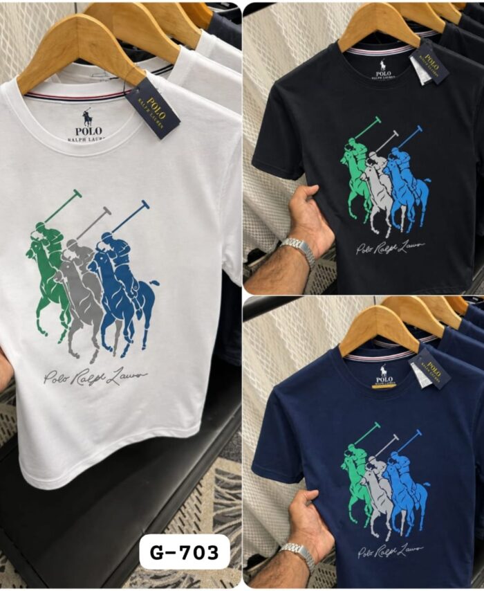 RL POLO Premium Cotton Printed Round neck T-shirt