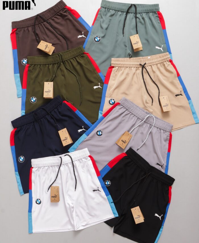 PMA BMW N.S Lycra Cut & Sew Sports Shorts